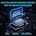 Rapoo VT0PRO kabellose 2,4 GHz High-Performance Gaming-Maus mit 26000 DPI optischem Sensor, 50 G Beschleunigung, 650 IPS, bis zu 160h Akkulaufzeit, PC/Mac - Schwarz