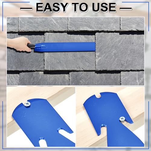 Image of Shingle Slaters Ripper, Steel Roof Ripper Shingle Remover Slate Puller Rip Slate Slating Nail Remover for Slaters Roofers Roofing(Blue,23 Inch)