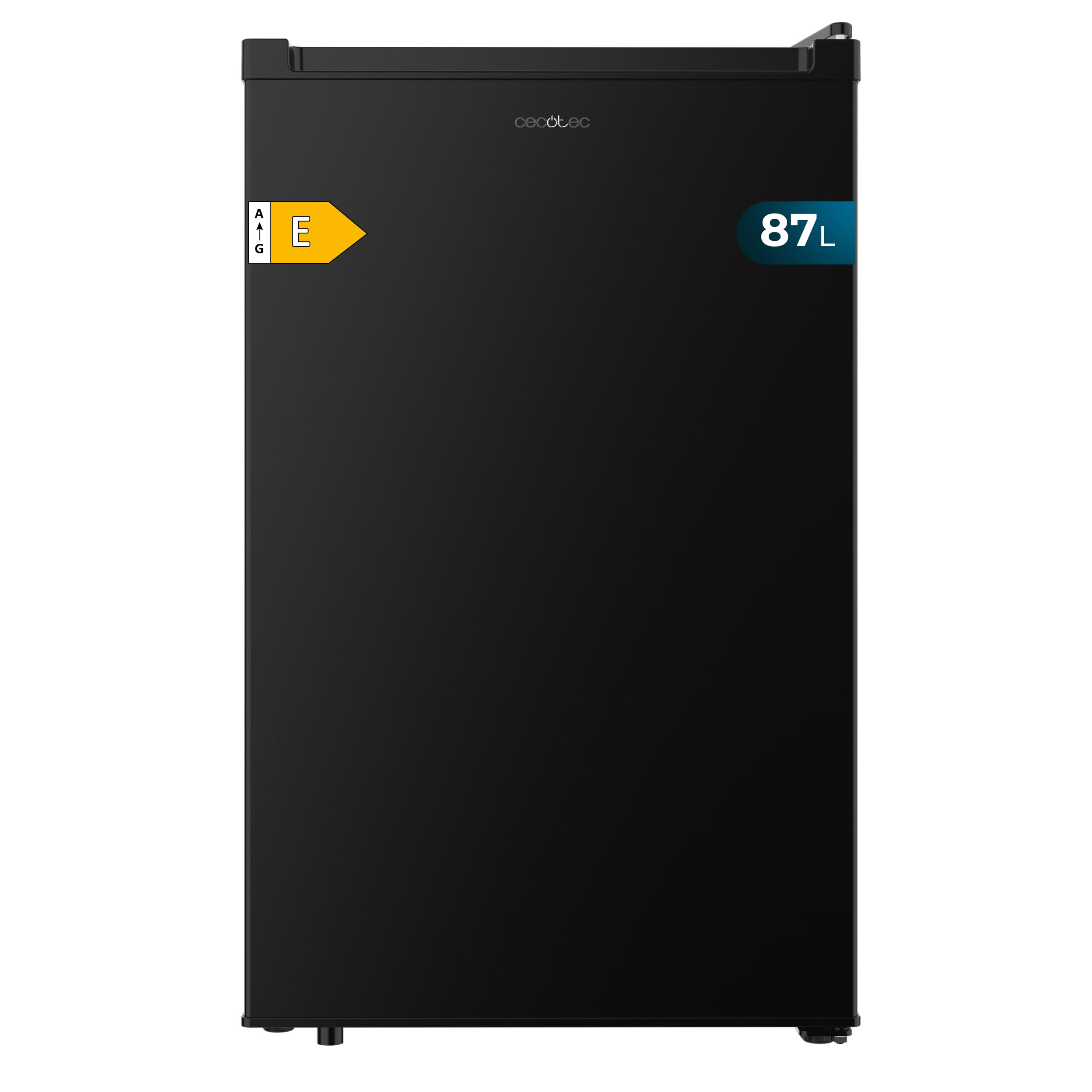 Cecotec Countertop Vertical Freezer 87L Bolero CoolMarket TF 87 Black 83.6 cm Height and 50.6 cm Width, Low Energy Consumption, Flat and Reversible Door, Compact Design