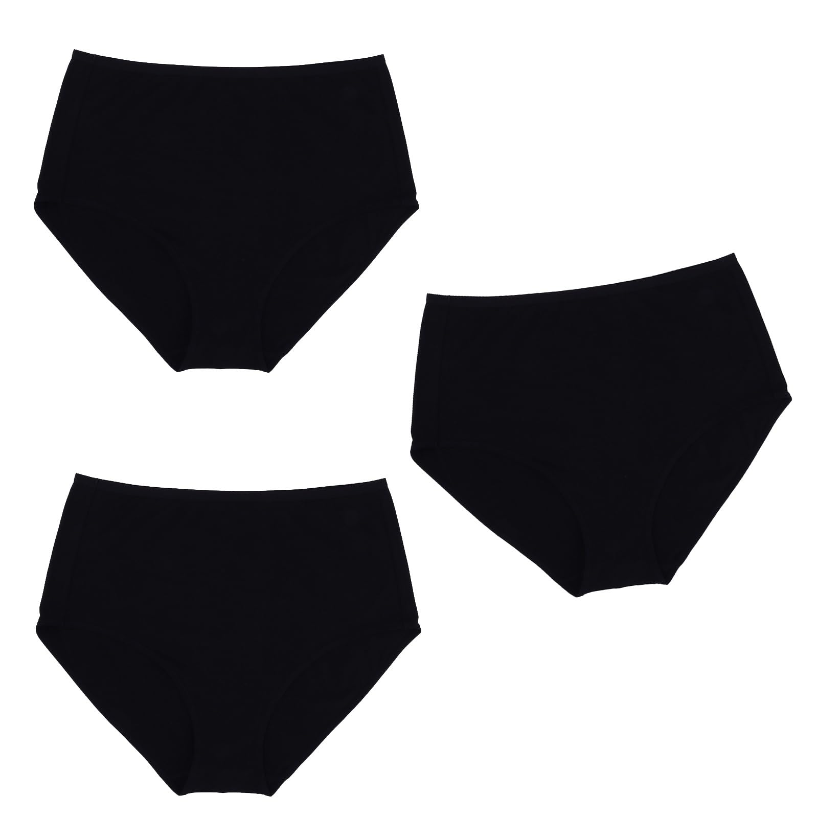 Plus Size Soft Briefs for Women Big Curvy Hipster Underwear Highly Elasticity Bikini Breathable Panties 3-Pack