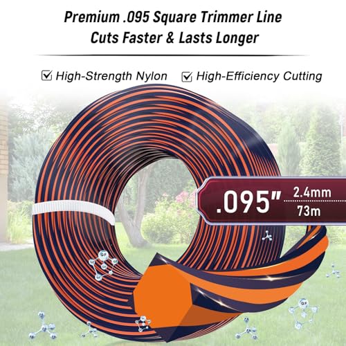 Weed Eater String .095" x 240ft Twisted Square Trimmer Line Spool for Grass - image 5