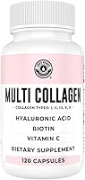 Vista 11 de Polvo de péptidos de colágeno múltiple tipo I, II, III, V, X Polvo de proteína de colágeno múltiple con ácido hialurónico, biotina, vitamina C