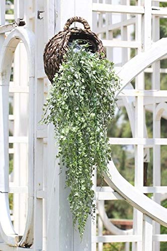 Zereff - 100Pcs Wall-Hanging Artificial Decorative Vines Rattans Plants Plastic Fake Foliage Home Wall Decoration Wen6539 - (Color: Light Green) #TOP1