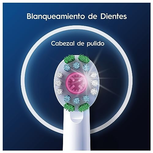 Miniatura 4 de Oral-B Pro 3D White Cabezales de Recambio Originales, Blanco, Pack de 8 - Recambios para Cepillo Eléctrico Oral B Pro, con Copa Pulidora para Eliminar Manchas Superficiales, Efecto Blanqueador