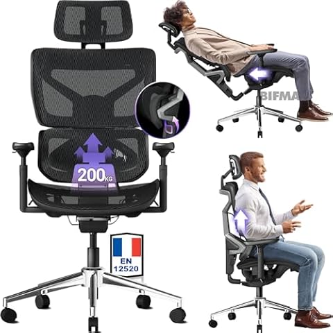 BASETBL Chaise de Bureau 200KG Cover