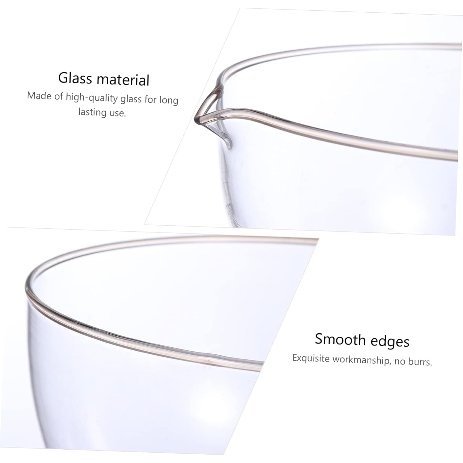 Flat Bottom Glass Evaporating Dish 1000ml with Spout Laboratory Evaporation Basin for Chemical Experimentation Sturdy and Heat Resistant