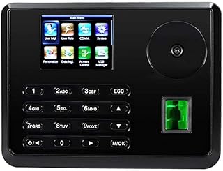 JUJETO Employee Time Clock, Palm Attendance Time Clock with TCP/IP USB RS232 / 485 Biometric Fingerprint Time Recorder Employee Attendance Time Office Punch Clock, Fingerprint Attendance