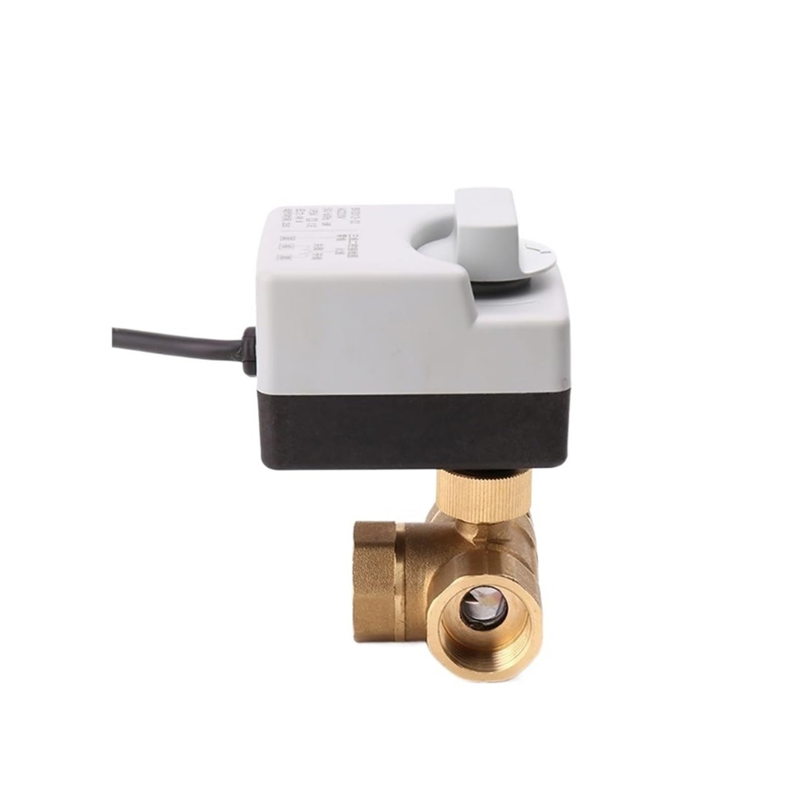 Válvula motorizada 3 vias Válvula de bola motorizada de 3 vías de 1/2 ", 3/4" y 1 ", válvula de bola eléctrica, válvula de bola de latón, Control bidireccional de tres líneas con interruptor Manual (