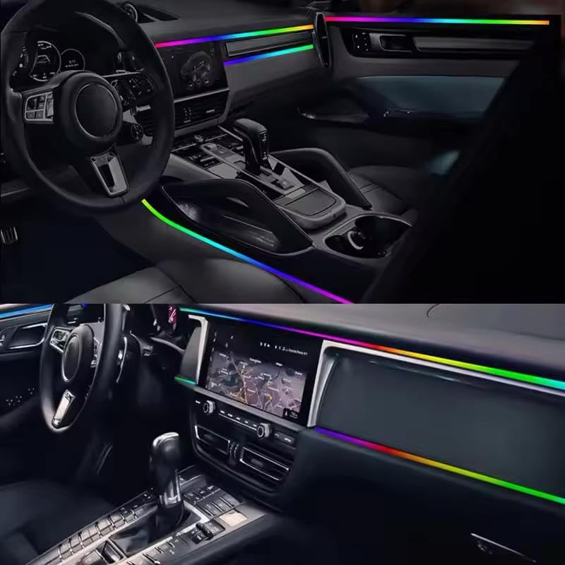 Image of AutoBizarre 110 cm+25 cm 2 in 1 Multicolor Music Controlled Sound Activated Car Interior Decoration Dashboard Ambient Lighting USB K4 Magic Lights with Remote & Mobile Application Control