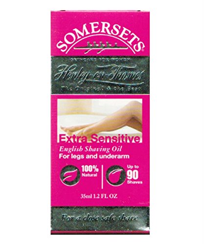 Somersets Women Extra Sensitive Shaving Oil for Legs and Underarm 1.2 Oz (3 Pack)