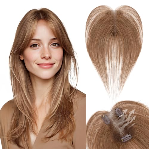 SEGOHAIR Hair Toppers for Women Real Human Hair with Bangs