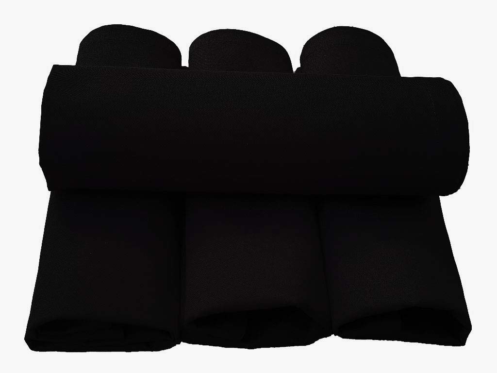 Lemos Home Serwetki materiałowe z bawełny 45 x 45 cm serwetki 4 sztuki (czarne)