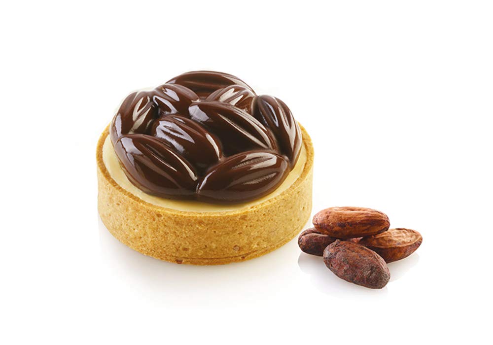 Silikomart Moldes de silicona para repostería – Kit Tarte Ring Cocoa Accesorios profesionales para Cocina y Pastelería – Moldes Monoporción para Horno