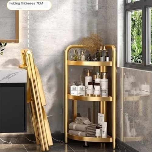 Étagère d'angle pliable et multicouche pour maximiser le rangement de douche