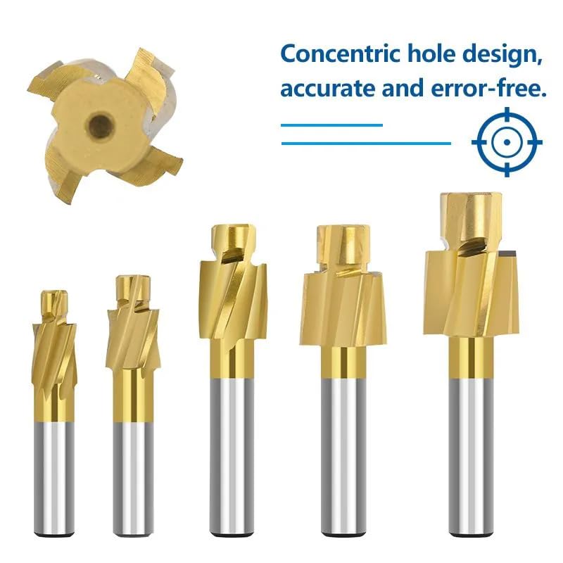 Fresa for scanalatura a 4 Taglienti in HSS con Foro Svasato