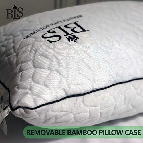Premium ADJUSTABLE Shredded Gel Memory Foam Pillow-CertiPUR-US® - Hypoallergenic - Soft And Conforming-Reduce Neck And Shoulder Pain-Bed Pillows For Side Back Stomach Sleepers (Queen Size (Pack Of 1))