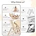 Pikler Triangle Set with Cushion, 8-in-1 Toddler Climbing Toys Indoor, Wooden Montessori Climbing Set with Arch Ramp,Ladder&Tent Cloth, Baby Indoor Climber Jungle Gyms for Toddlers Toy, Natural