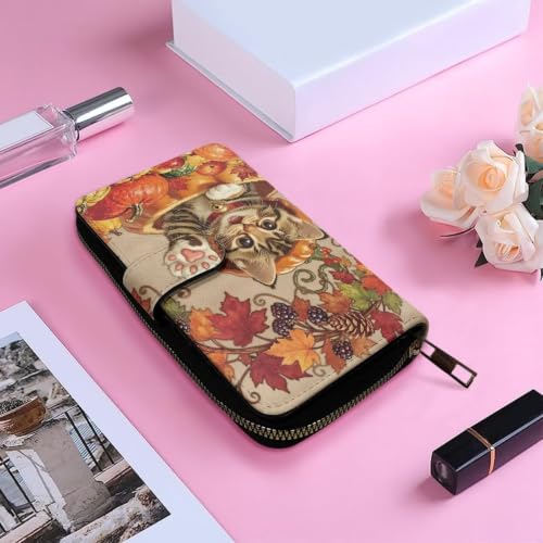 Image of COEQINE Ladies Wallets Pink Leopard Heart Black Printed Leather Phone Long Clutch Purses Check Coin Change Holder
