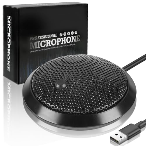 Microfone de Mesa para pc, Microfone de Conferência USB, Microfon...