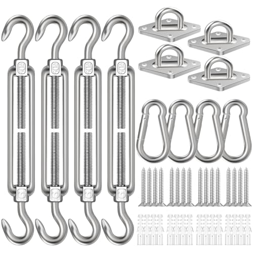 6-Inch Stainless Steel Shade Sail Hardware Kit (44 pcs)