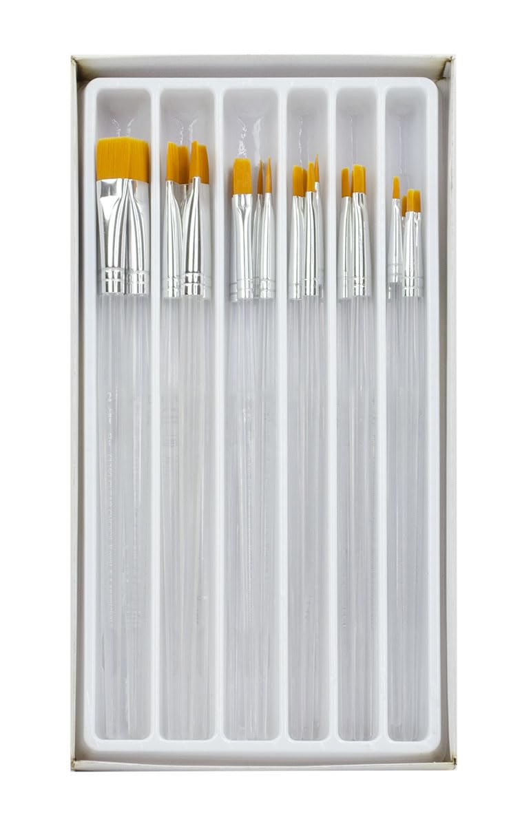 Brushes Paint TAKLON Clear Choice Flat Value Set of 24
