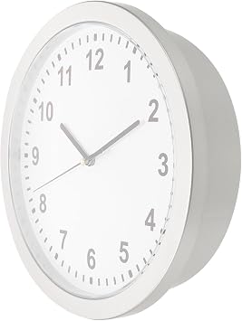 WOONEKY Secret Compartment Clock Storage Box White Plastic Money Locker with Easy to Carry Design and Decorative Element for Home Safe Key Hider and Valuables Storage