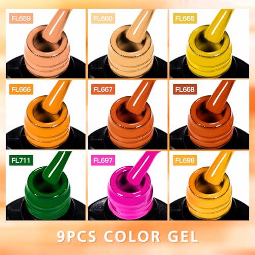 Set 12 esmaltes gel tonos marrón, naranja y neutros miniatura 5