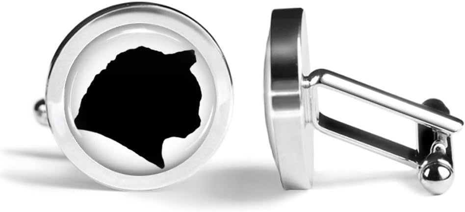 Cat Cufflinks Cat Head Cuff Links (Angled Edition)