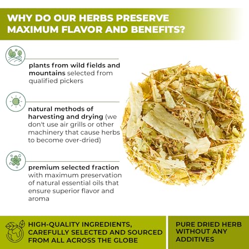 Image of 4 oz Linden Tea Dried Linden Flower Tea Blossom Herbal (Tilia Cordata) - 113g Herb Lipa Tila