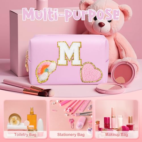 Birthday Gifts for Kids 4 5 6 7 8 9 10 11 12 year Old, Girl gifts Skin Care, Letter Pouch Cosmetic Toiletry Bag, Personalized Gift for Girl, Gift Bags4