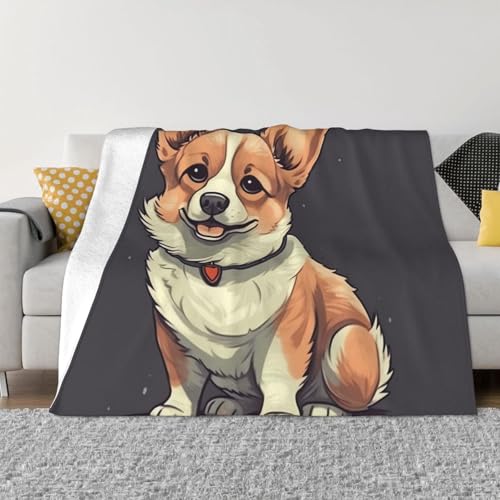 Couverture Corgi mignon en peluche pour offrir un câlin de chaleur