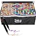 EXTRALINK Alkoholmarker Filzstifte 262 Stück, 2 Sekunde Schnell Trocknende Stifte Set, Marker Stifte mit Doppelseitige Spitze, Lebendige Tintenfarbe, Stifte mit Tragetasche, Zeichnung, Manga 262+4 günstig Kaufen-EXTRALINK Alkoholmarker Filzstifte 262 Stück, 2 Sekunde Schnell Trocknende Stifte Set, Marker Stifte mit Doppelseitige Spitze, Lebendige Tintenfarbe, Stifte mit Tragetasche, Zeichnung, Manga