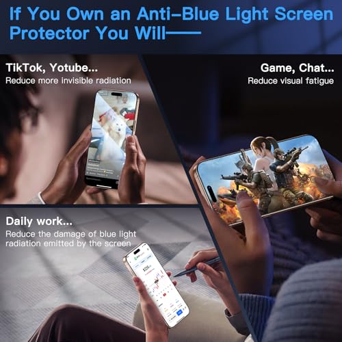 Image of Uyiton for iPhone 16 Pro Screen Protector (Anti-Blue Light)
