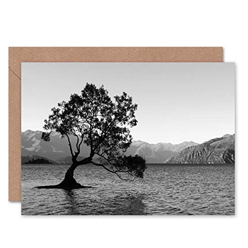Fine Art PrintsThe Lone Tree Lake Wanaka Greeting Card With Envelope Inside Premium Quality