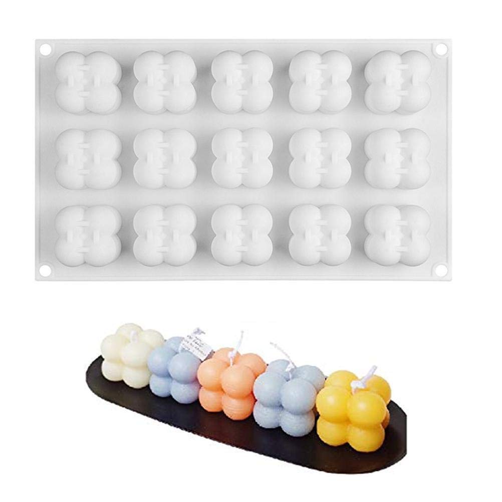 Moule Bougies Chocolat Silicone Moule Silicone 3D Bulles Honnesserry - Pour Cuisine Et Bougies Sans BPA Silicone Alimentaire Antiadhésif