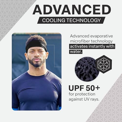 Image of COLD FACTOR Cooling Headband for Women and Men - UPF 50+ Advanced Evaporative Comfort, Instant Cooling Sweatband for Outdoor Sports, Fitness, Yoga, Hiking, Running, and Workout