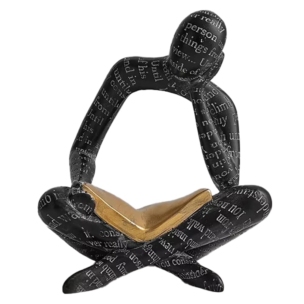 CTRLZS Nordic Abstract Resin Sculpture Thinkers Figurine Statue Handmade Home Decor Desktop Ornament, A