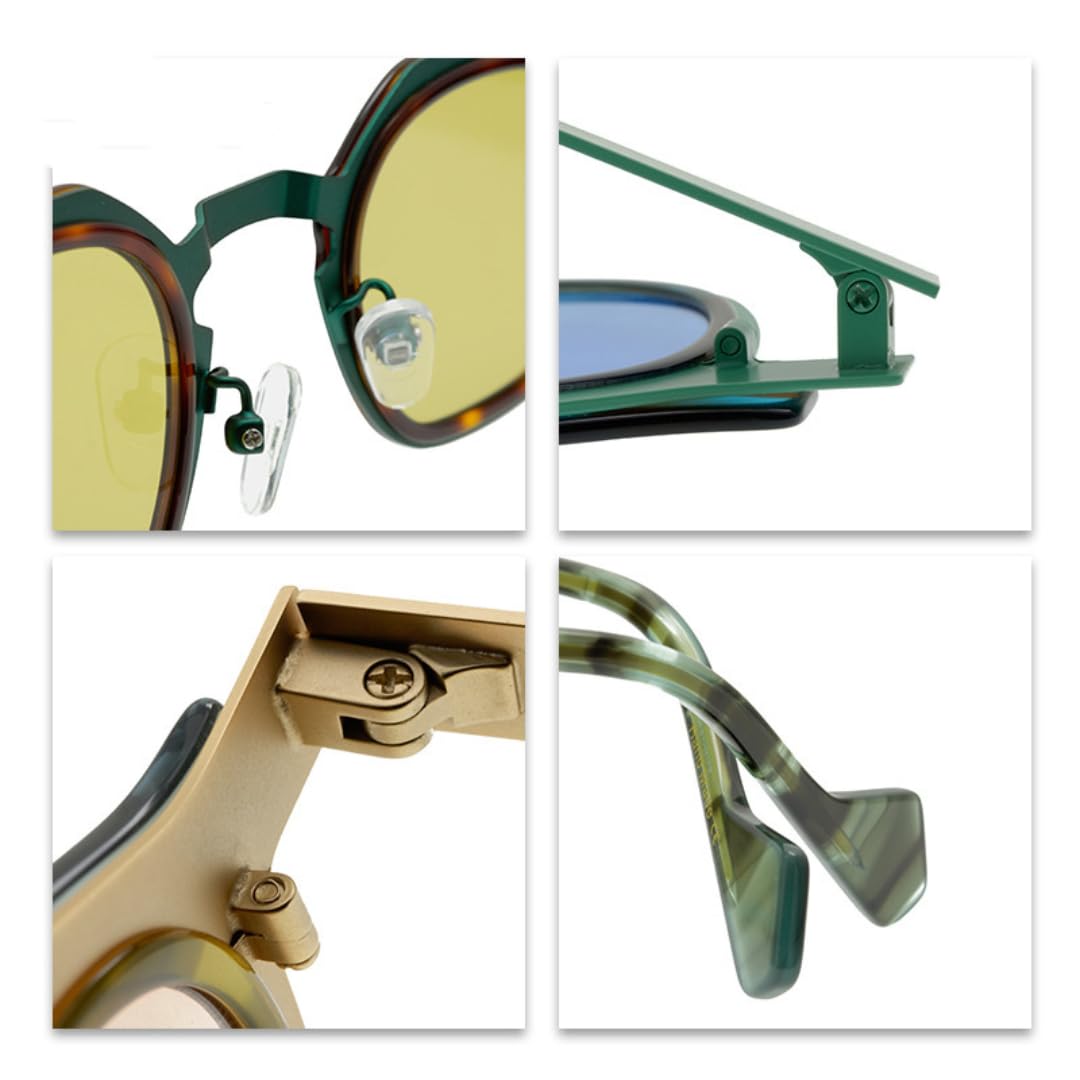 Okulary przeciwsłoneczne retro z octanu metalu
