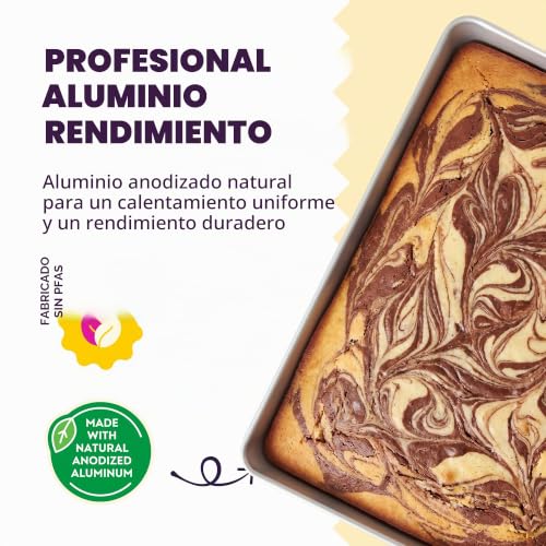 Molde Wilton Performance Pan de 11x15 de aluminio resistente para tartas estables 5