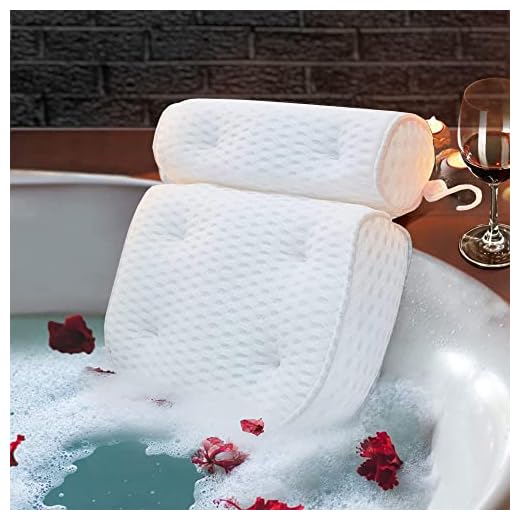 Bath Pillow, Bathtub Pillow - 4D Air Mesh Bath Pillows for Tub Neck and Back Support, Headrest Soft And Breathable with 7 Non-Slip Strong Grip Suction Cups, Spa Gifts For Women, Mom, Wife, Sister.