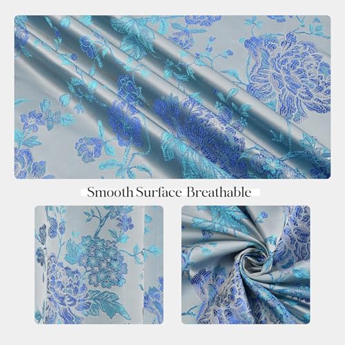 Image of FRESH FROM LOOM Curtains for Door 9 Feet Long | Big Window Curtain Premium Polyester Weaved Parda | Modern Parde for Living Room Bedroom | Home Office Screens (Blue, 9ft, 1pc)