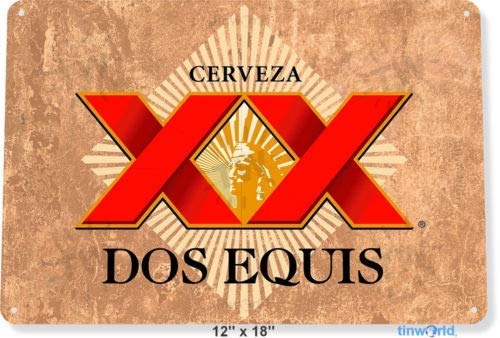 Metal tin sign 8x12 inches TIN Sign Dos Equis Beer Shop Bar Pub Metal Decor