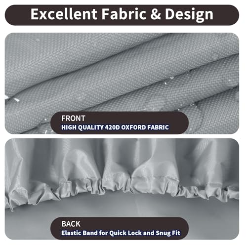 PureFit RV Tire Covers Set of 4 - UV Resistant Trailer Wheel Covers for Camper, SUV, Jeep, Trucks, Trailers and RV, Universal Tire Protecor Fits 24"-26" Inch Tire, Gray - Image 5