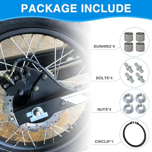 Image of Rear Sprocket Bushings with Bolts & Nuts & Circlip Kit for Hawk 250 / Hawk 250 DLX Carb Sprocket Bolt Kit for Motorcycle