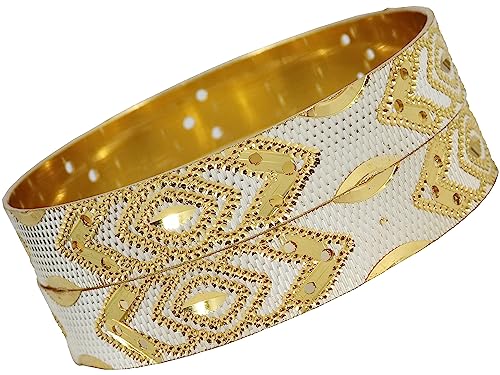 Image of NMII Brass Gold Plated Bangles Set For Women's & Girls (Pack of 2)