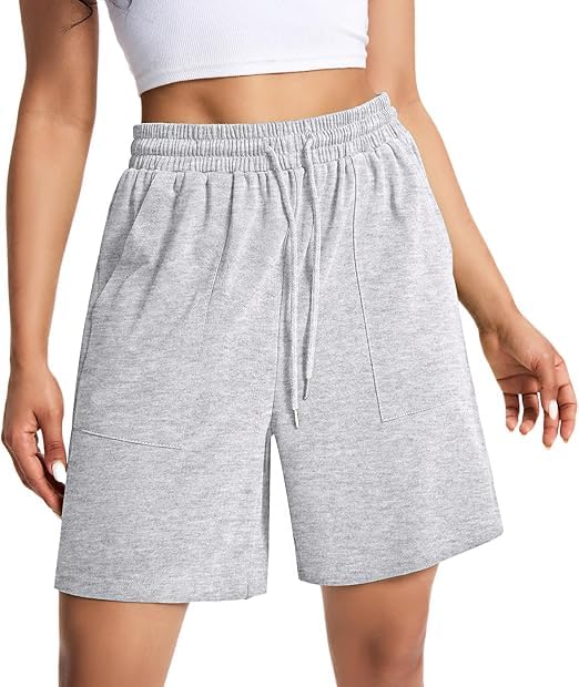 EBANKU Pantaloncini da Donna Casual Estivi da Corsa da Salotto Comodi a Vita Alta Sportivi con...