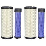 EZROAD 2X Outer Inner Air Filter Kit TA040-93230 TA040-93220 Compatible with Kubota L2500 L2800