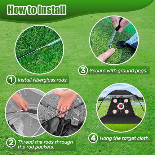 MFNMFN Golf Net with Practice Mat