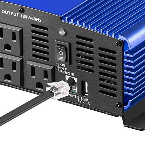 Kinverch 2000W Power Inverter Remote On/Off Switch with 20 Ft Cable