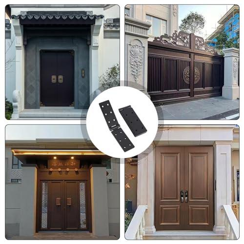 2 Stk Scharniere Klappbar Scharniere Schwerlast, Türscharnier Kistenband, Klappscharnier, Schwarz Möbelband Möbelscharniere für Tischband Torband Scharniere Türband Gartentüren Schrankscharniere